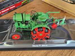 Deutz F1 M414 mit Pflug 1:18 Schuco