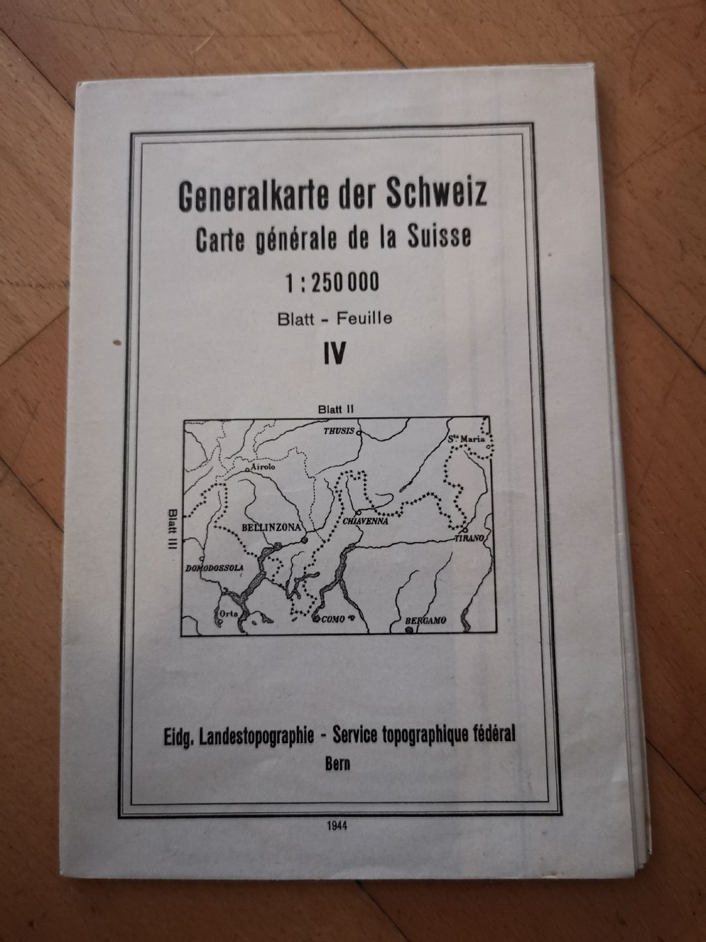 Cartine & Atlanti: Generalkarte der Schweiz – Usato da Egg b. Zürich venduto da Pronsch