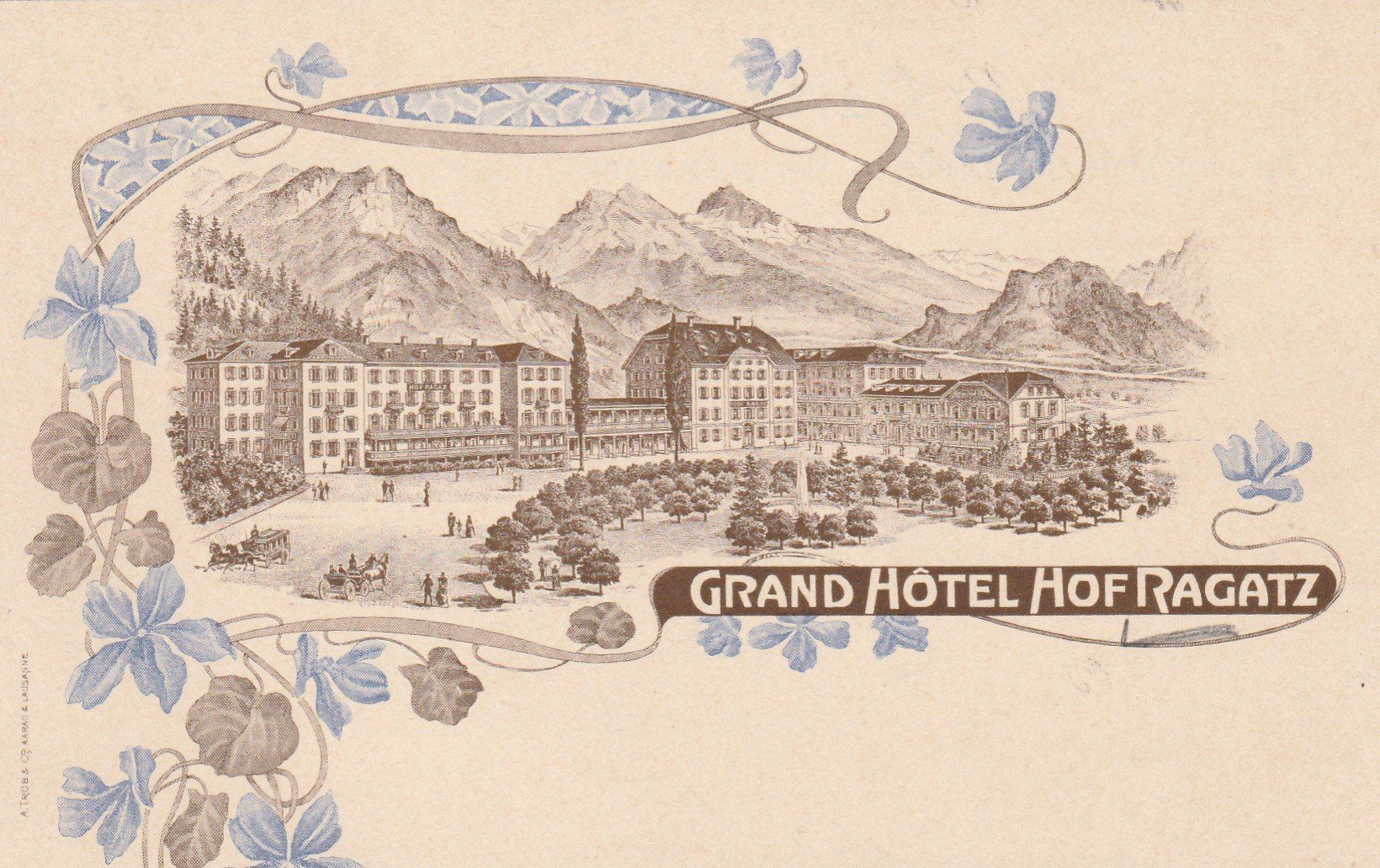 Cartoline postali: Ragaz Grand Hotel Hof – Usato da Rorschacherberg venduto da fratovi2