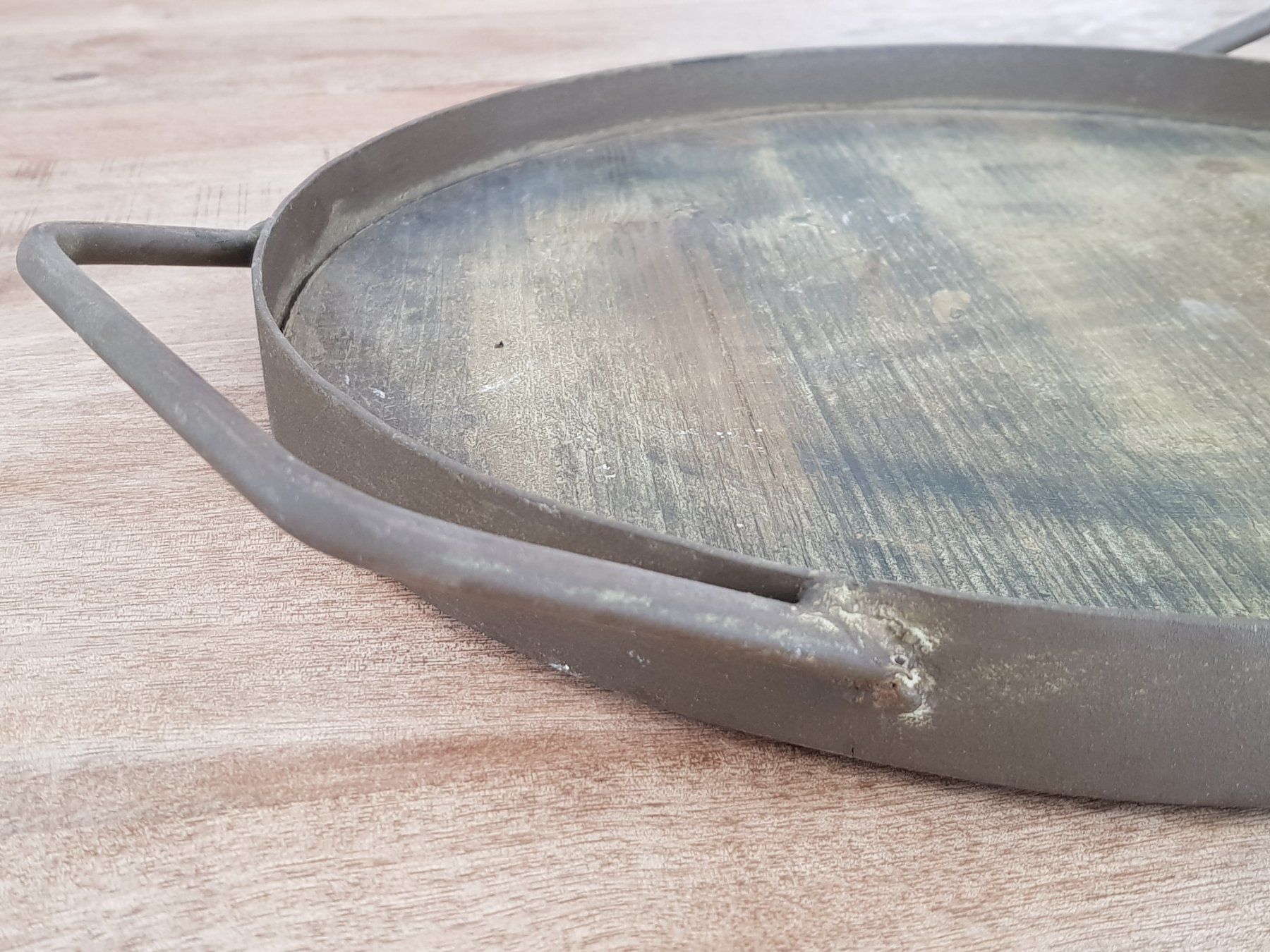 Piatti di portata: Tablett Holz Metall zum Servieren oder als Deko Platte – Nuovo (secondo la descrizione) da Kappelen venduto da swyder 2