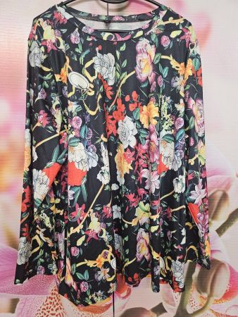 Damenshirt Buntes Blumen Design Grösse: 3XL
