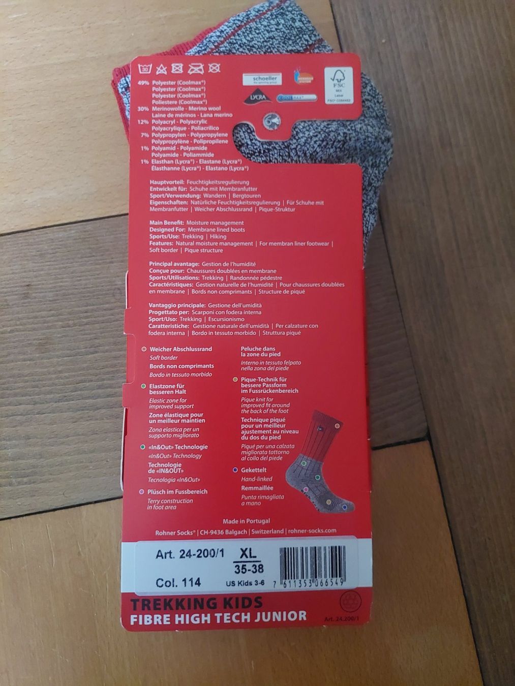 Rohner Socken für Kinder: Rohner Merino Wandersocken Grösse 35/38 – Neu und originalverpackt aus Beckenried von Havacola 2