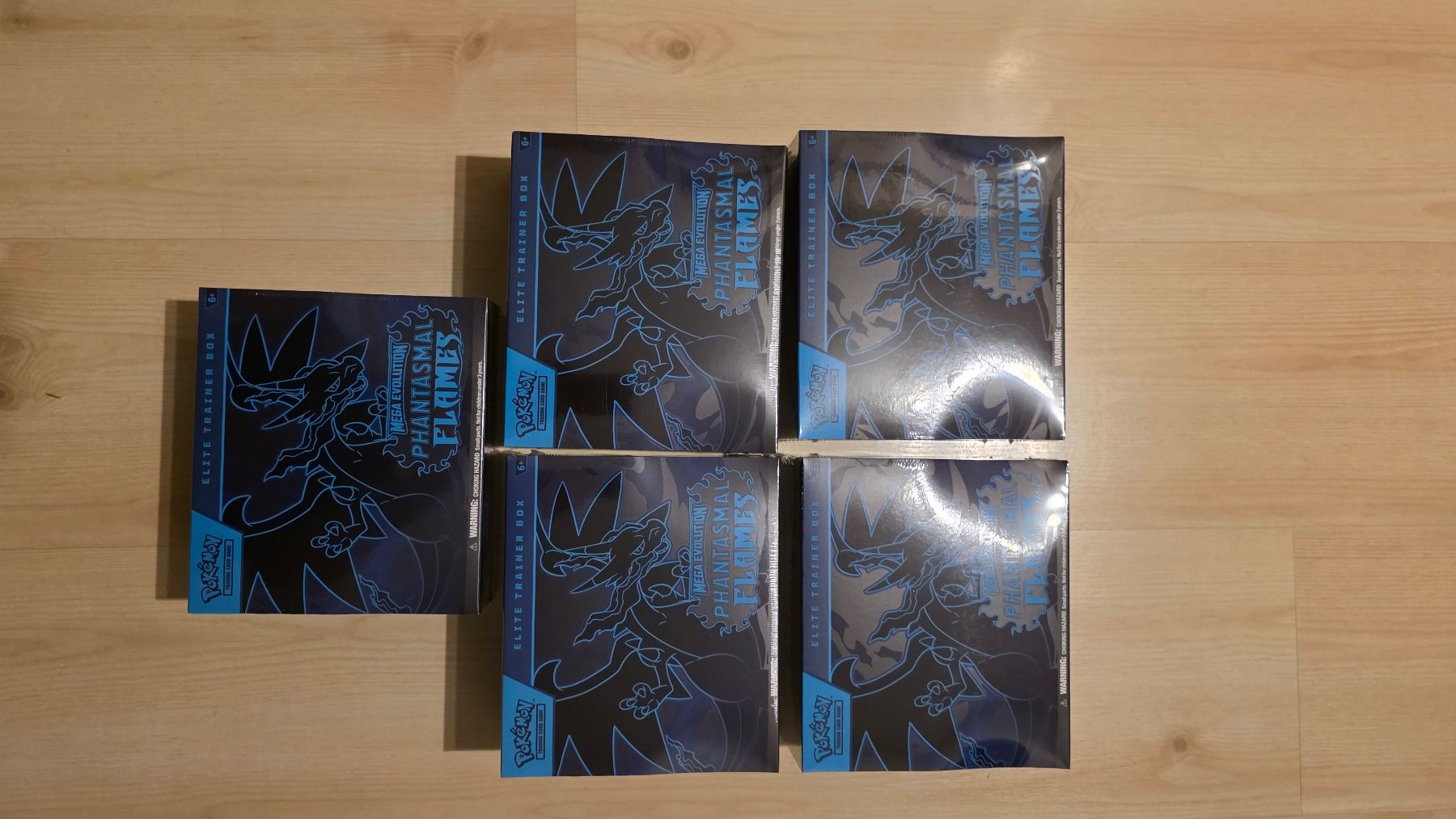Pokémon Carte collezionabili: 5 x Phantom Flames ME2 Elite Trainer Boxes (ETB) ENG – Nuovo e nell'imballaggio originale da Nyon venduto da Kumaz 1