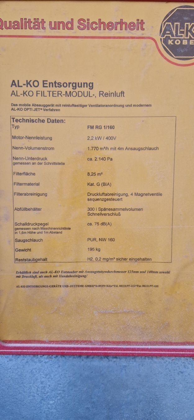 Al-ko Tutte le macchine: AL-KO Entsorgungsanlage Filter-Modul RG – Usato da Burgdorf venduto da Equipmentart1 3