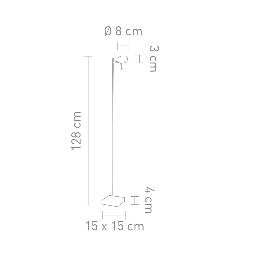 Lampade: LED Stehleuchte, Dimmer, 128 cm Höhe – Nuovo (secondo la descrizione) da Kreuzlingen venduto da Smart-Light 1