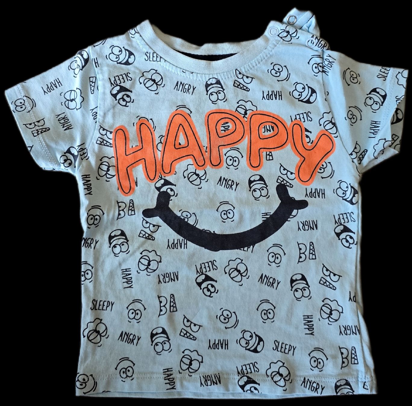 Camicie, Top & T-shirt: 2 T-Shirts Gr. 80, Fisch & Happy, hellblau – Usato da Teufenthal AG venduto da thuzsu 1