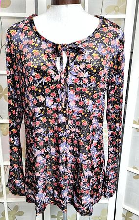 Tunika Blumenmuster Goldprint Gr. 38/40