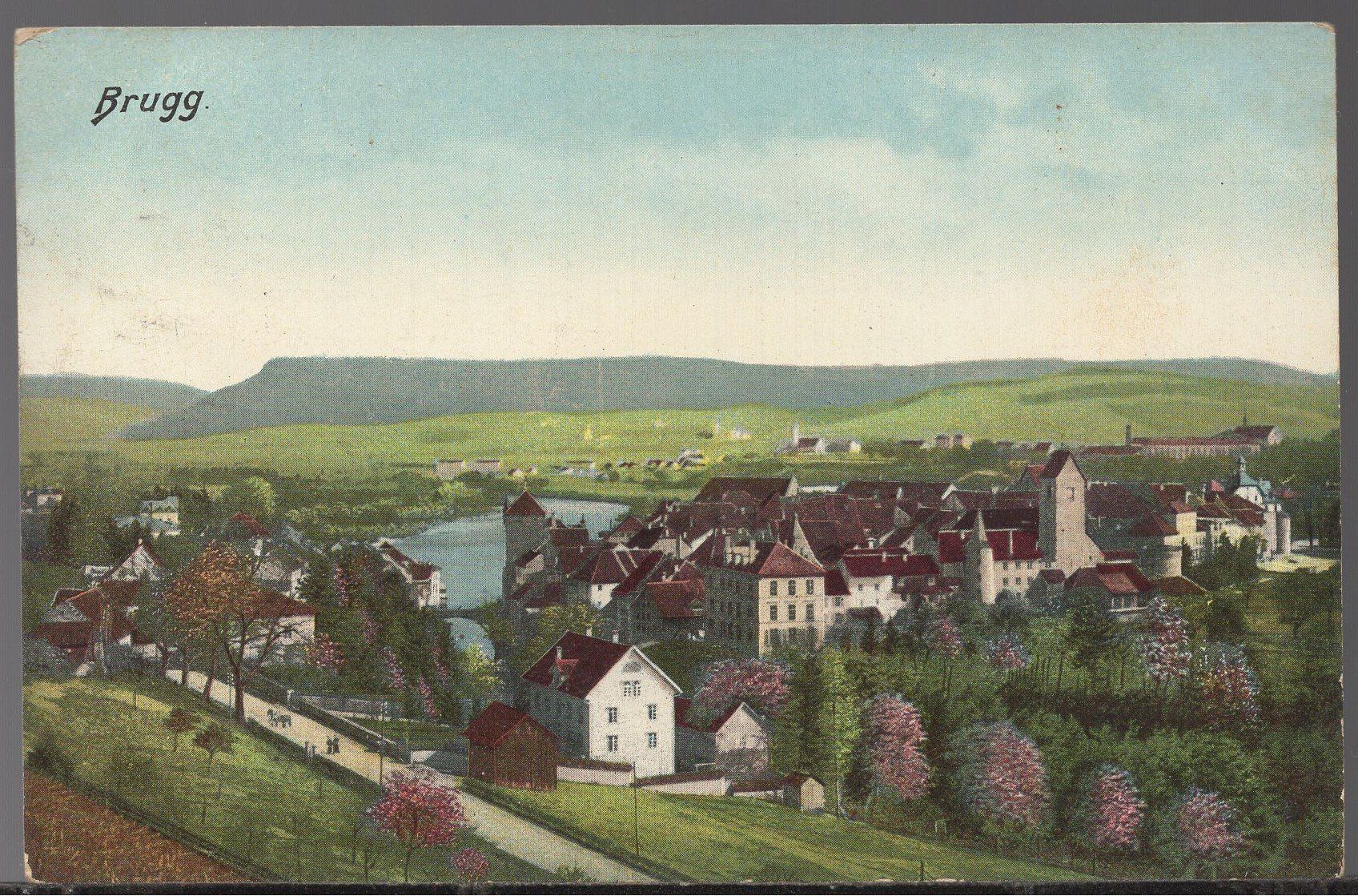 Cartoline postali: Brugg  Panorama – Usato da Aarau venduto da kufi44