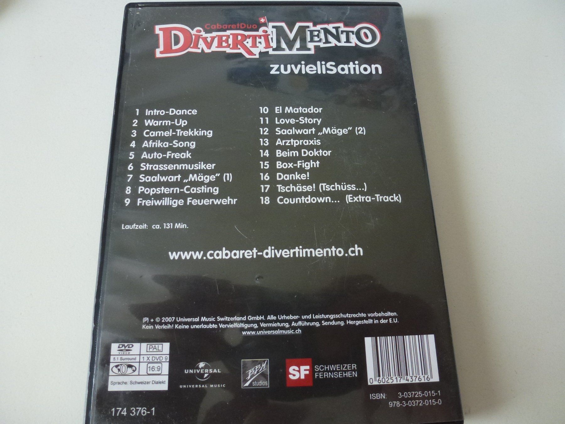 Tutti i DVDs: DivertiMento - zuvieliSation (DVD) – Usato da Bern venduto da Frebo 1