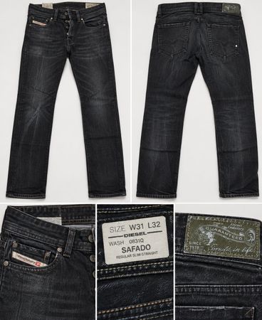Pantalon Diesel Belther noir, taille 31/32, parfait état!