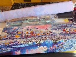 DIAMOND PAINTING LANDSCHAFTS BILD MIT SCHWAN