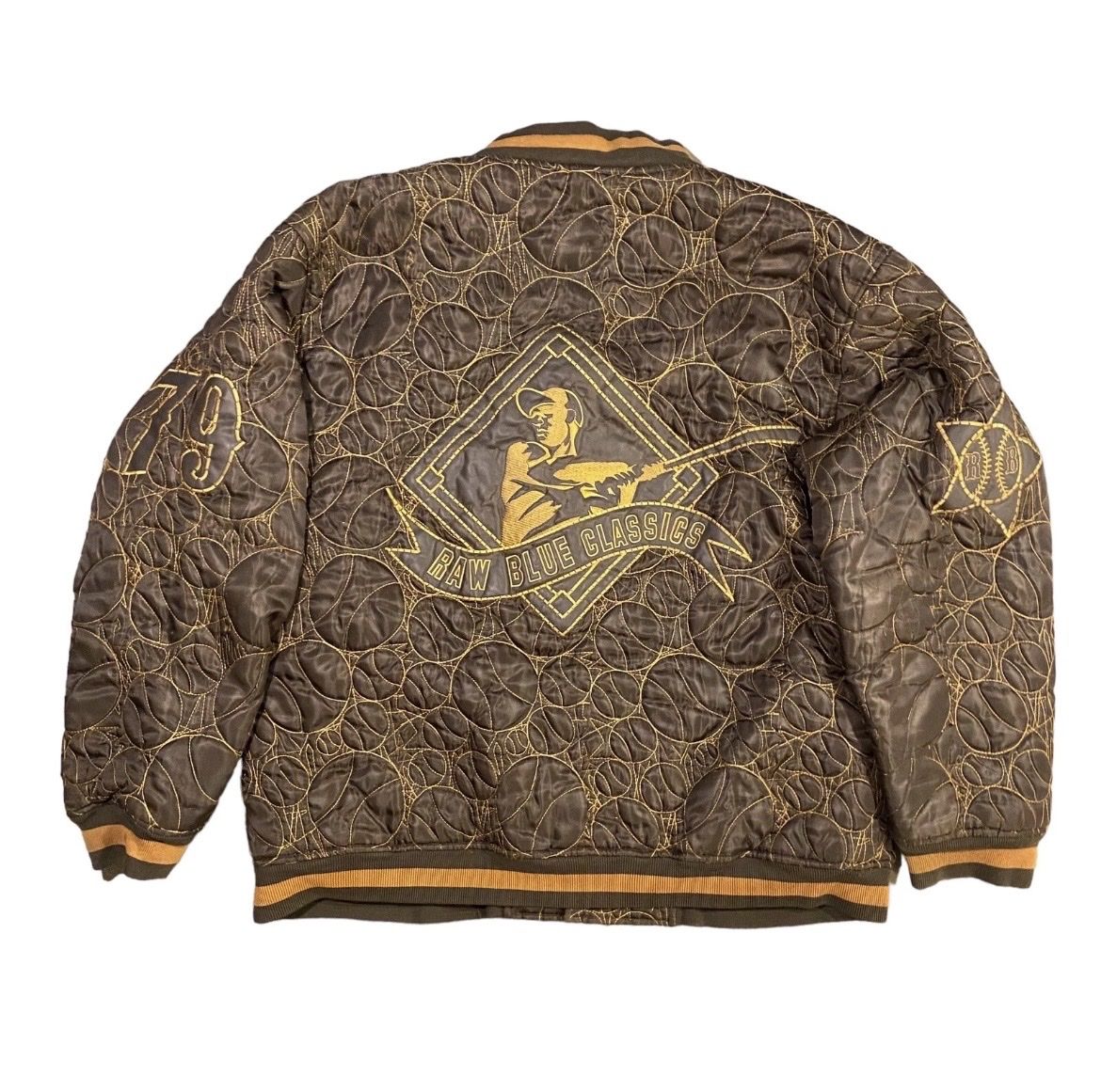 Giacche: Raw Blue Classics 1st. Team Athletic Baseball Jacke – Usato da Füllinsdorf venduto da Elvissven 1