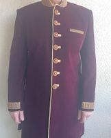 Elegant Men's Velvet Sherwani, Embroidered, Burgundy
