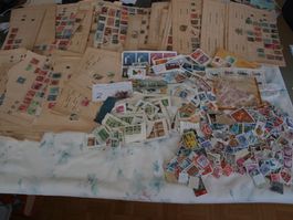 Gemischt zum ablösen  420 g  mit Papier + Abgelöst Gebraucht