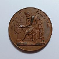 Bronze Medaille 350 J. Gymnasium Genf 1909 (41 mm, 33.3 g)