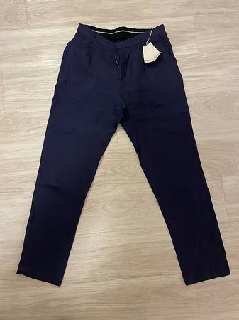 Pantaloni originali Sunspel blu navy