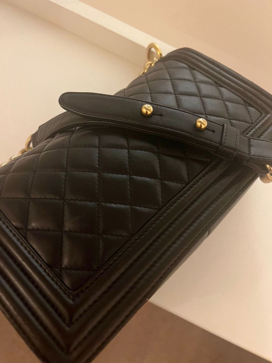 Chanel Taschen für Damen: Chanel Boy Leder Tasche Schwarz Gold – Neu (gemäss Beschreibung) aus Latterbach von zimmerbraun 3