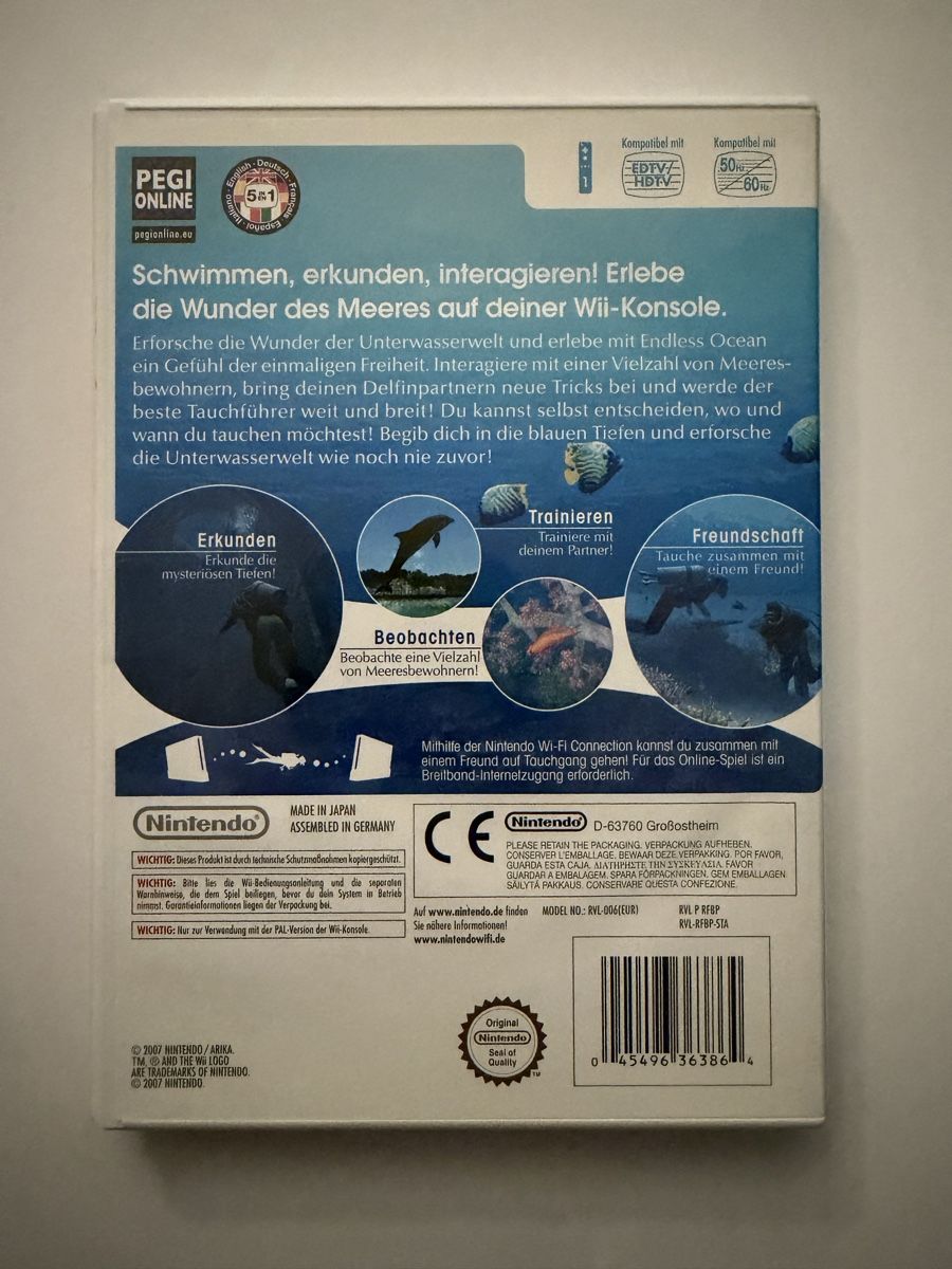 Nintendo Jeux: Endless Ocean Wii Game – D'occasion à Hendschiken par Jamie2006 1