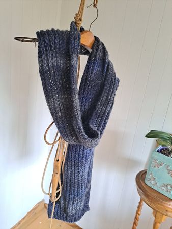 Schal Wollschal XL handgearbeitet Herren Wolle Strickschal