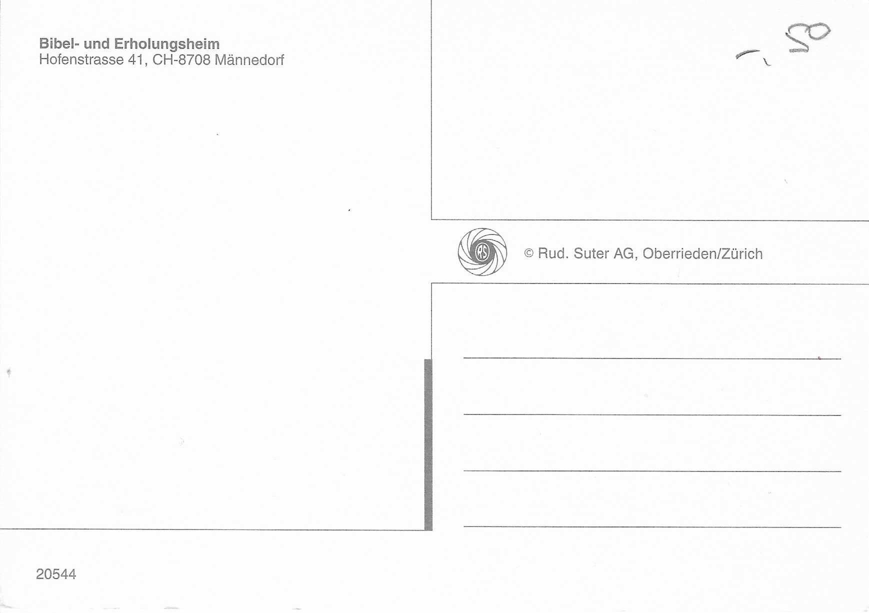 Cartoline postali: Bibel-und Erholungsheim Männedorf ZH – Nuovo (secondo la descrizione) da Rothrist venduto da Stranglehold 1