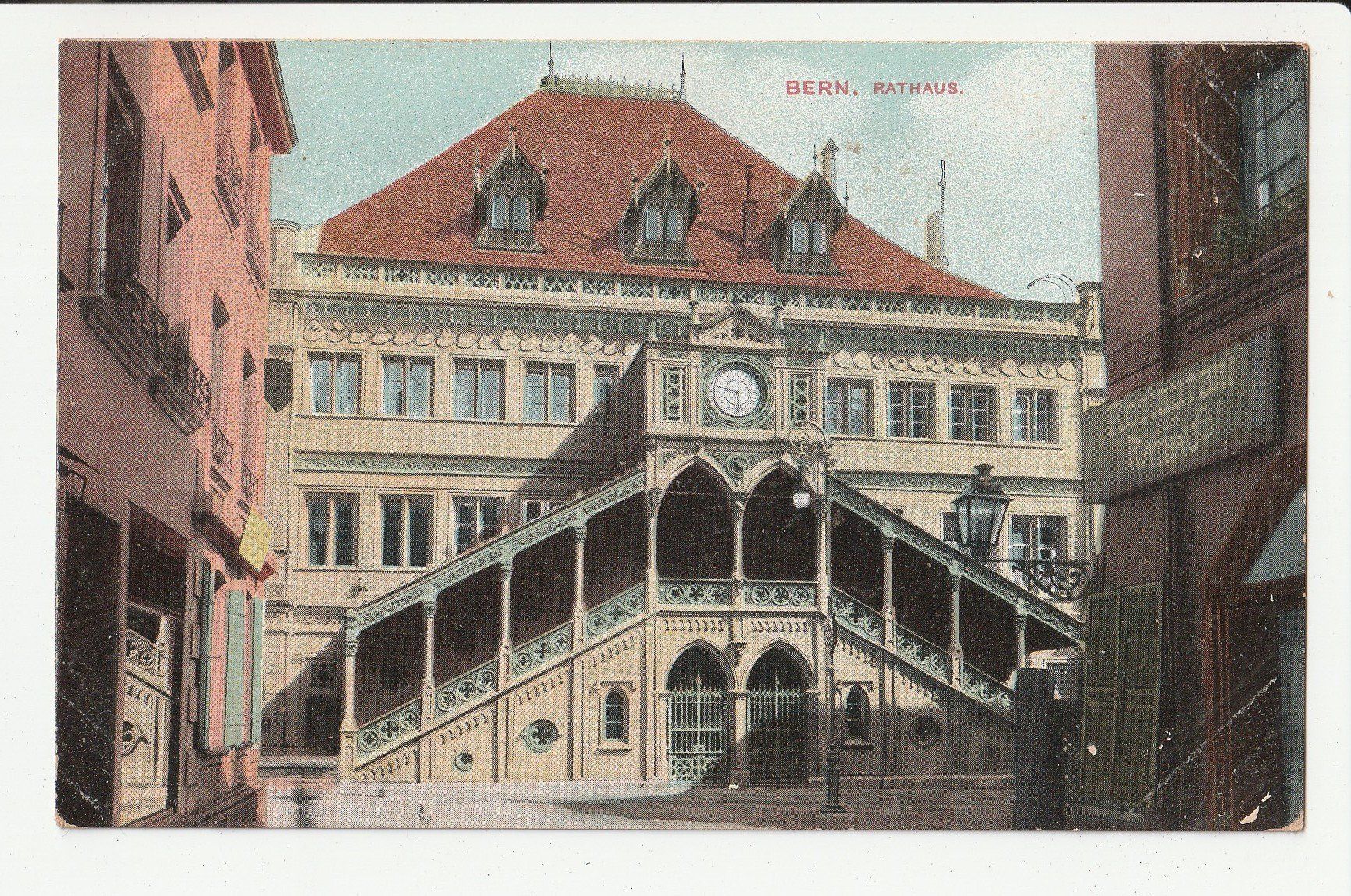Cartoline postali: Bern Rathaus 1910 – Usato da Rheineck venduto da rhynegg