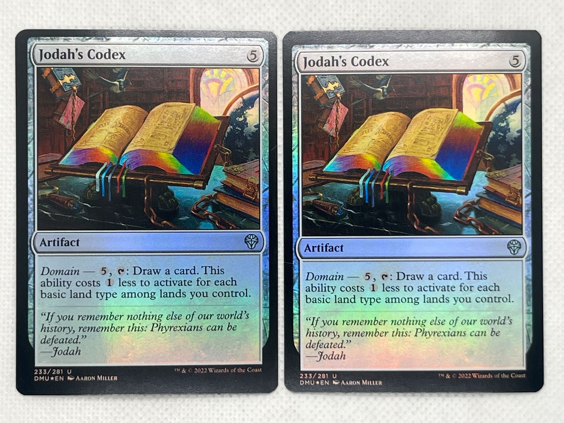 Magic The Gathering Cartes à collectionner: MTG Jodah’s Codex DMU 233 Foil Uncommon 2x – D'occasion à Hinterkappelen par Kim1992