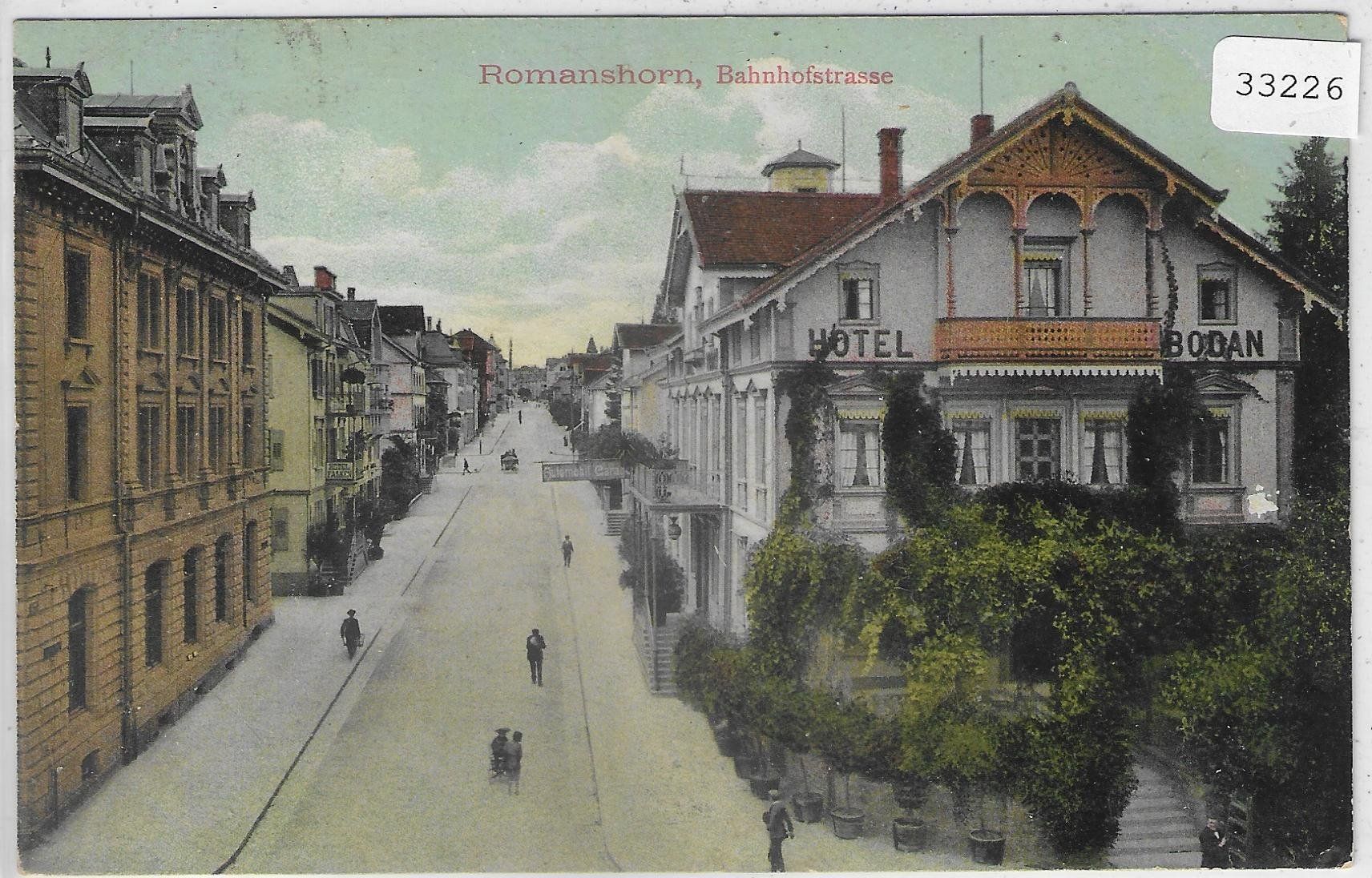 Cartoline postali: Romanshorn - Bahnhofstrasse - Litho - Stabstempel – Usato da Ettingen venduto da Kartenplanet