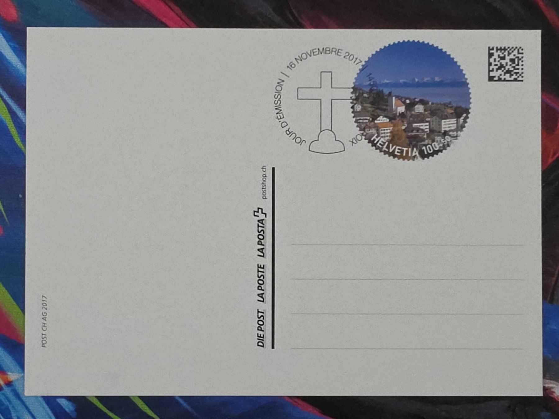 Ansichtskarten: CL26 Carte Postale + Timbre Suisse 2017 – Gebraucht aus Cousset von Patrick_Collections 1