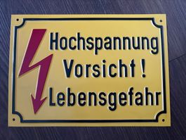 Hochspannungsschild Deutsche Bahn