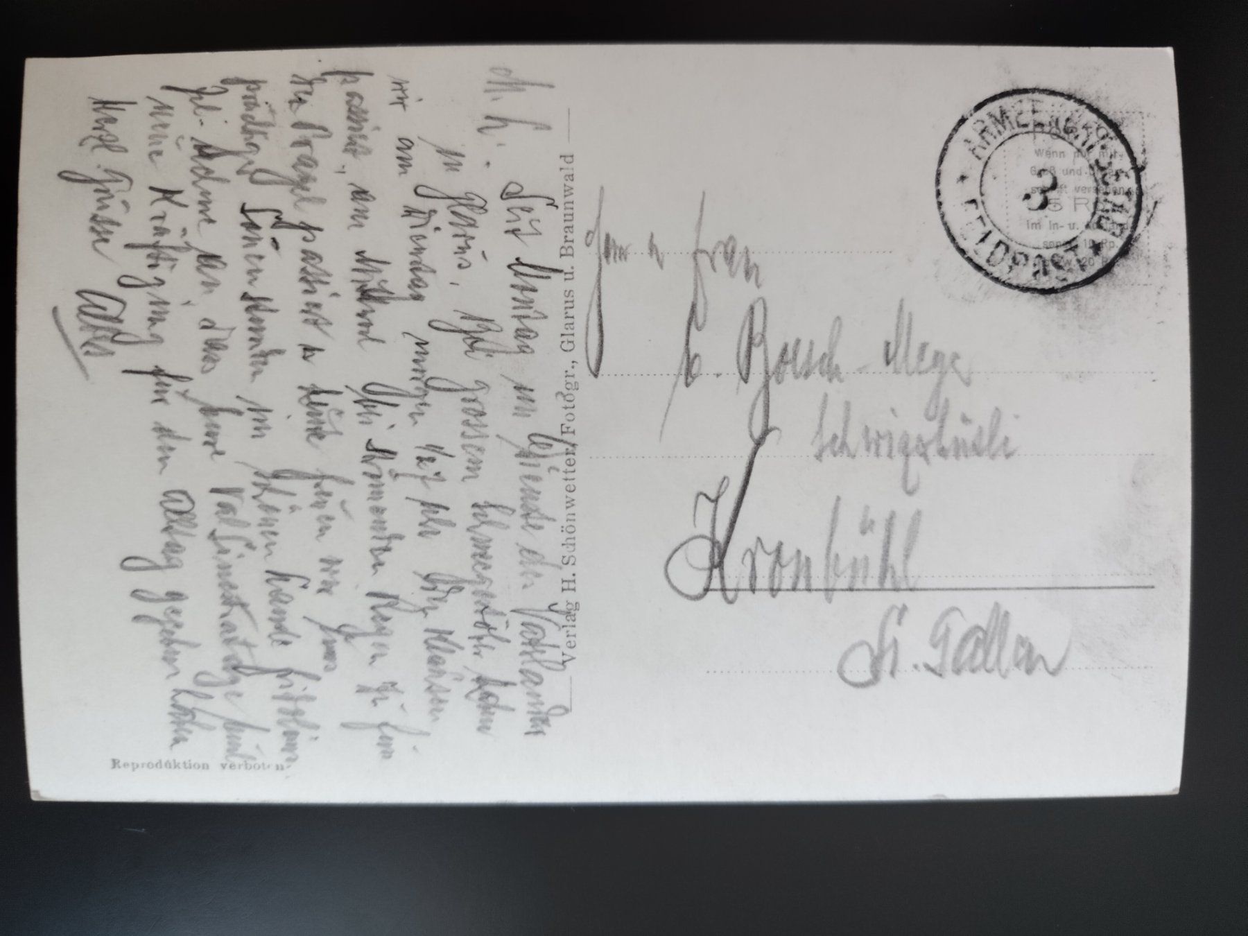 Cartoline postali: Alte Ansichtskarte Glarus mit Glärnisch,Top Zustand! – Usato da Ohmstal venduto da Lebensfreude05 1
