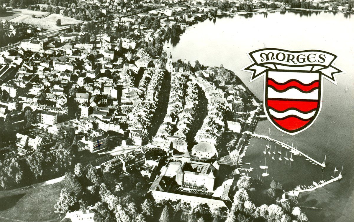 Cartoline postali: Morges - Vue aérienne – Usato da Chavornay venduto da SupraSenna