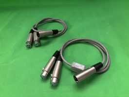 2 XLR Y-Kabel SplittAudioadapter XLR männlich auf 2x weiblic