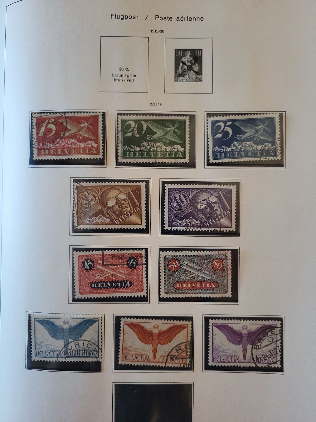 Alle Briefmarken: Flugpost Lot ab F3 – Gebraucht aus stäfa von brandy66