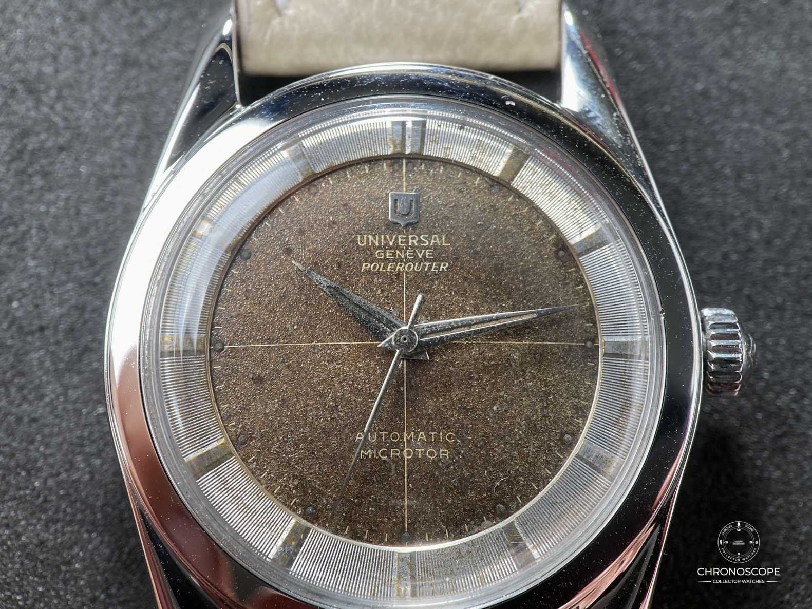 Universal Genève Orologi: Universal Geneve Polerouter Tropical Dial – Usato da Luzern venduto da ChronoScope6004 4