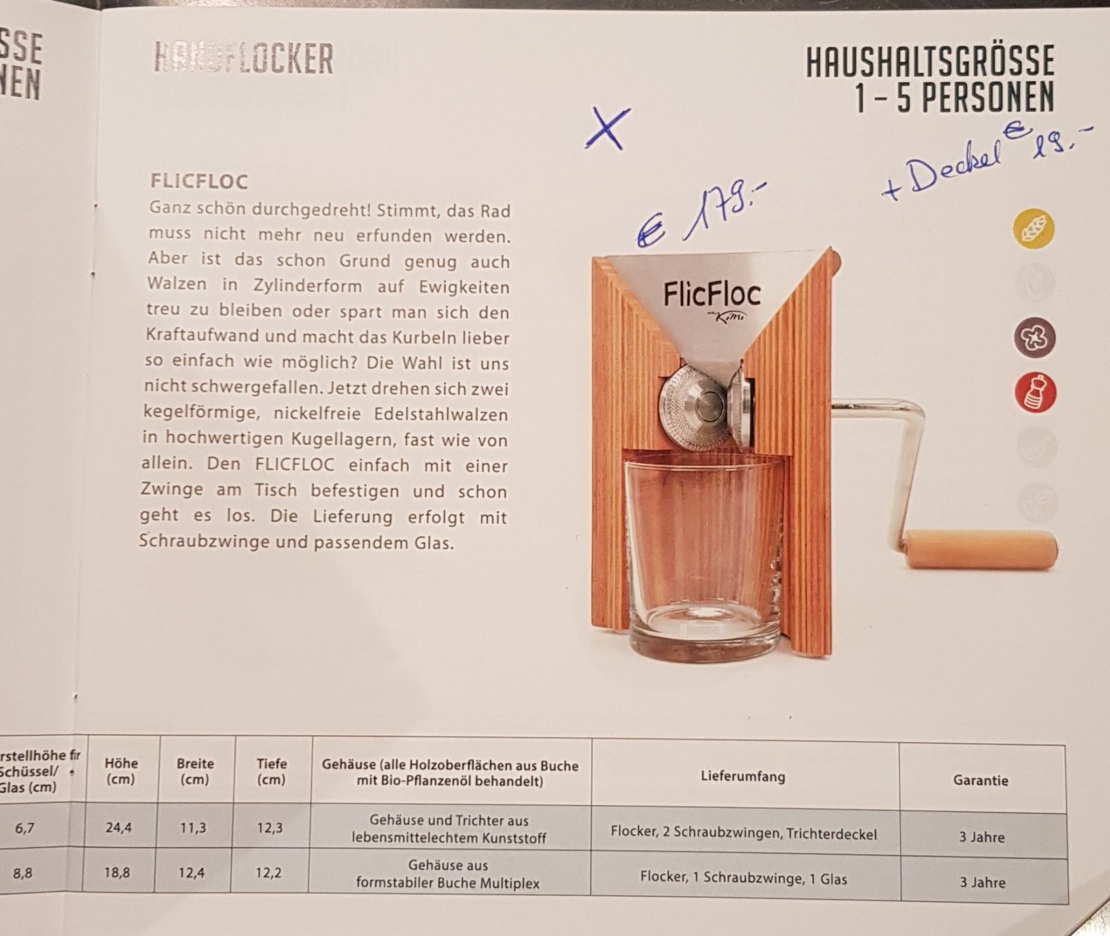 Komo Elettrodomestici da cucina: Flocker von Komo - FlicFloc Original, neu – Nuovo (secondo la descrizione) da Unterstammheim venduto da jayceedee 3