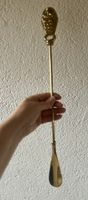 Vintage Schuhanzieher aus Messing – Eule 44cm