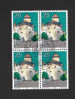 Liechtenstein Viererblock 903 gest. ET 6.3.1989