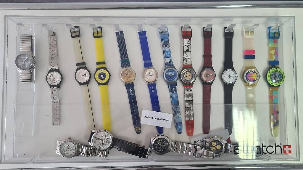 Orologi: Grosse Swatch Vintage Uhrensammlung / Konvolut mit Display – Usato da Gwatt (Thun) venduto da inf_hgc8 1