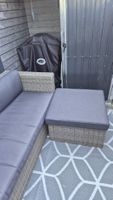 Garten Lounge Set mit Polster, Anthrazit