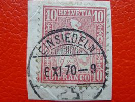 1870, Sitzende Nr.38 Voll-Stempel von EINSIEDELN SZ