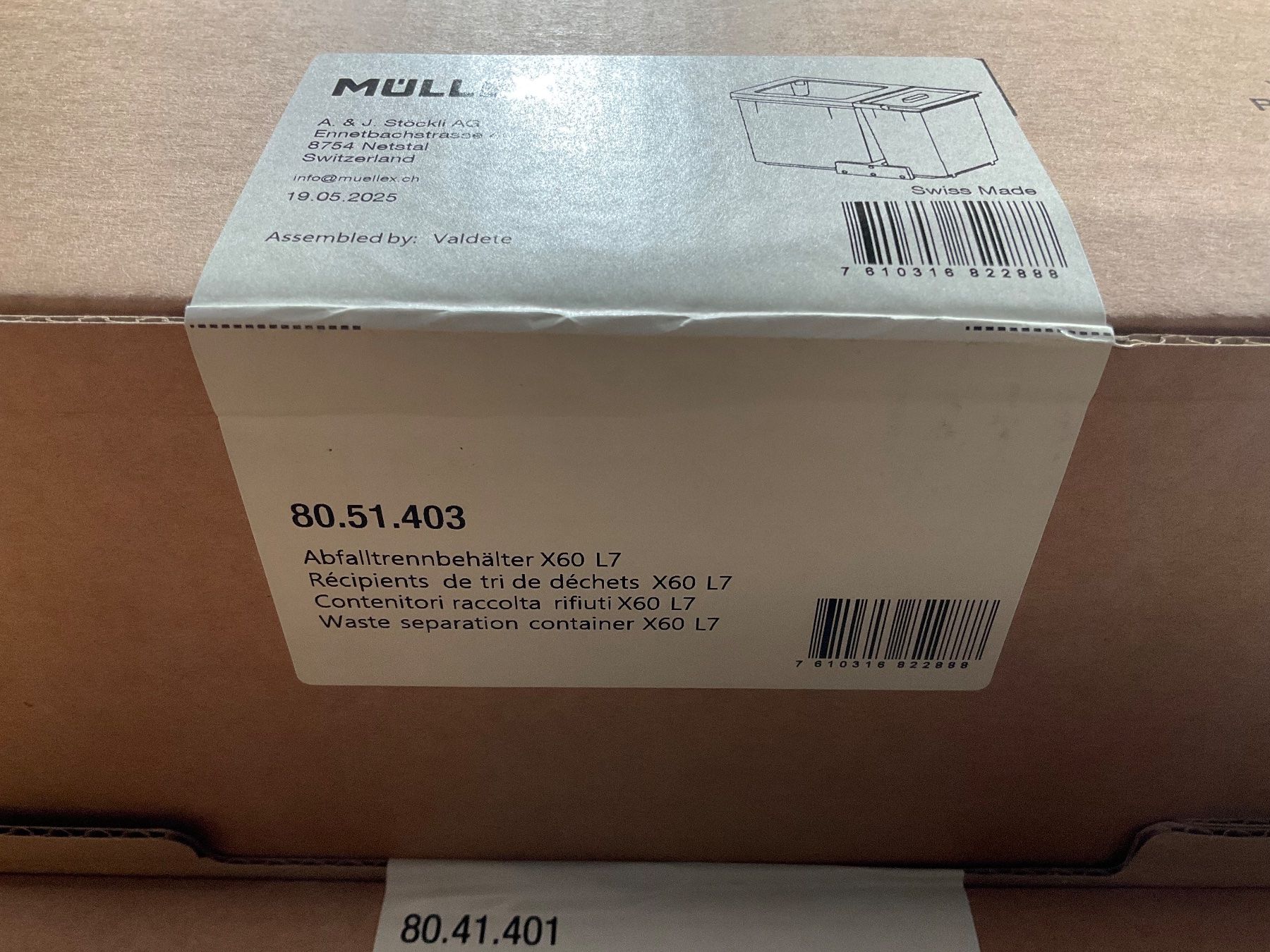 Müllex Abfalleimer: 062 Müllex Abfallsystem X60 L7 Basic Pro – Neu und originalverpackt aus Derendingen von Meisterstuecke 6