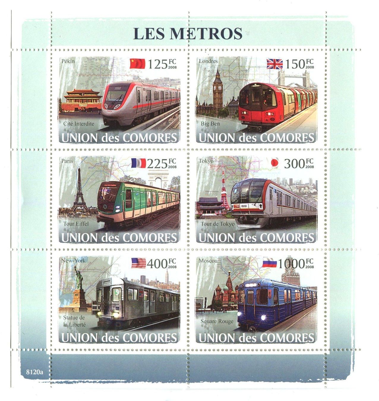 Tous les timbres: Block "Metro". Komoren. – Neuf avec emballage d'origine à Basel par Butsch5