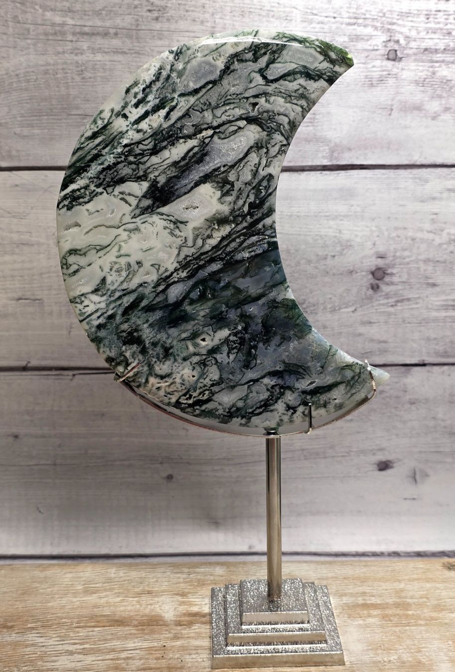 Minerali & Pietre curative: Grosser Moosachat Mond 515g – Nuovo (secondo la descrizione) da Matzingen venduto da Shay_Crystalz