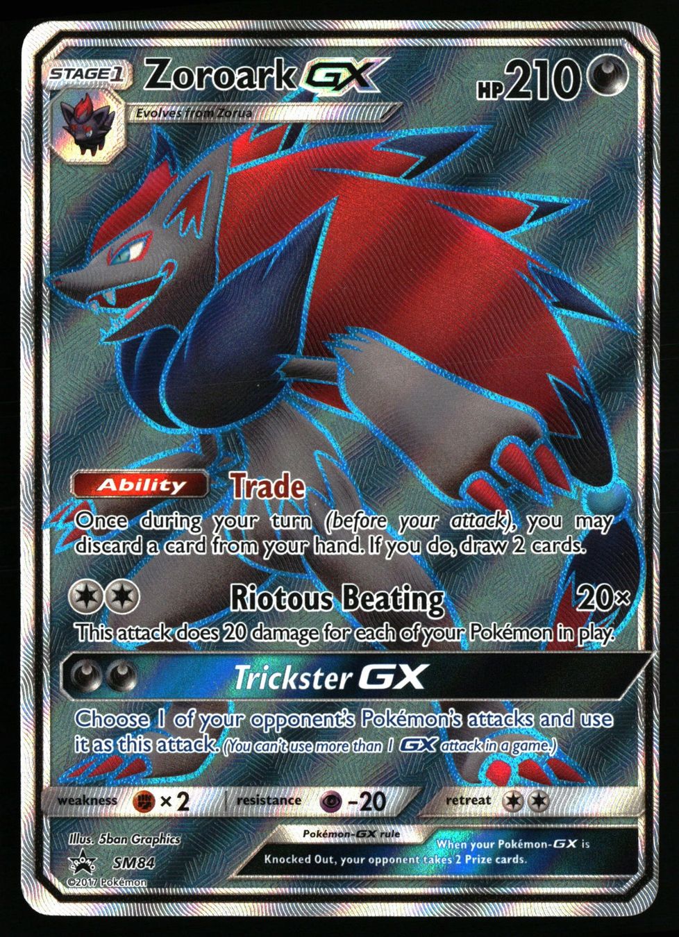 Pokémon Sammelbilder & Trading cards: Zoroark GX #SM84 Pokemon Promo – Gebraucht aus Feuerthalen von Plazatoys