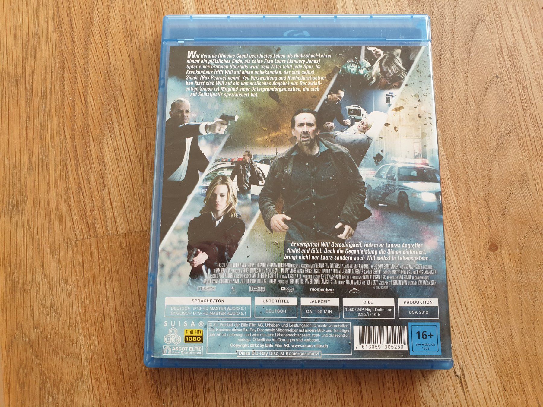 Tutti i DVDs: Justice - mit Nicolas Cage – Usato da Moosseedorf venduto da Feinbein 1