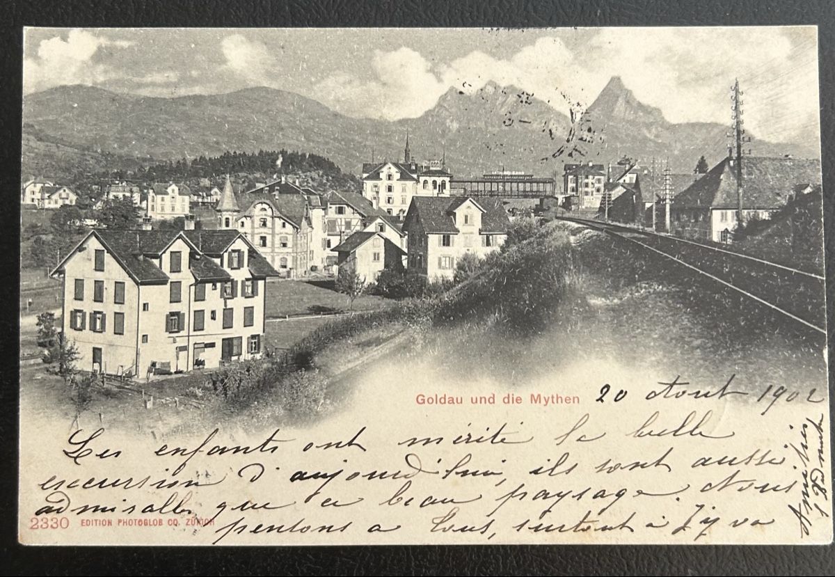 Ansichtskarten: AK Goldau 1902 – Gebraucht aus Horw von Tellbub
