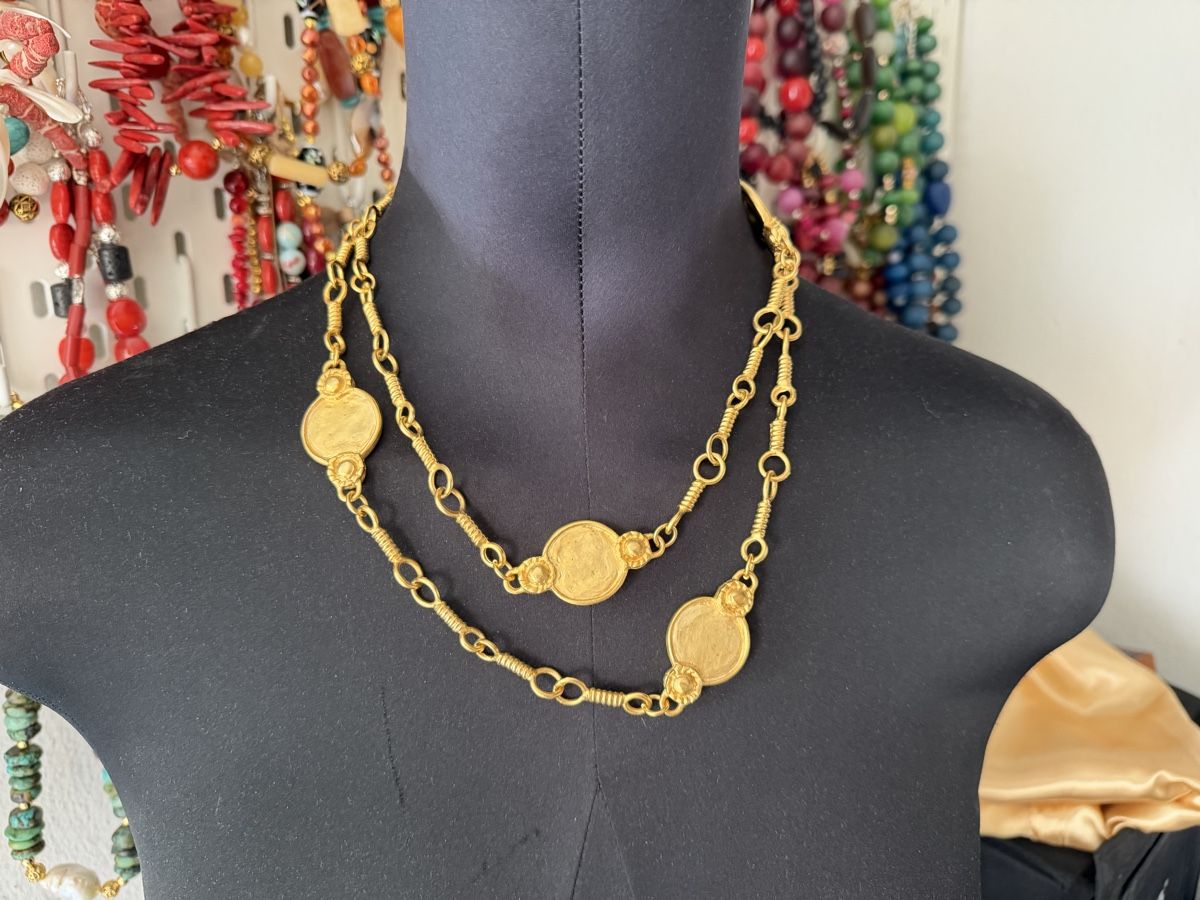 Catenine: Vintage lange HalsketteLuxus Modeschmuck   – Usato da Lamone venduto da LaCantinaMagica 6