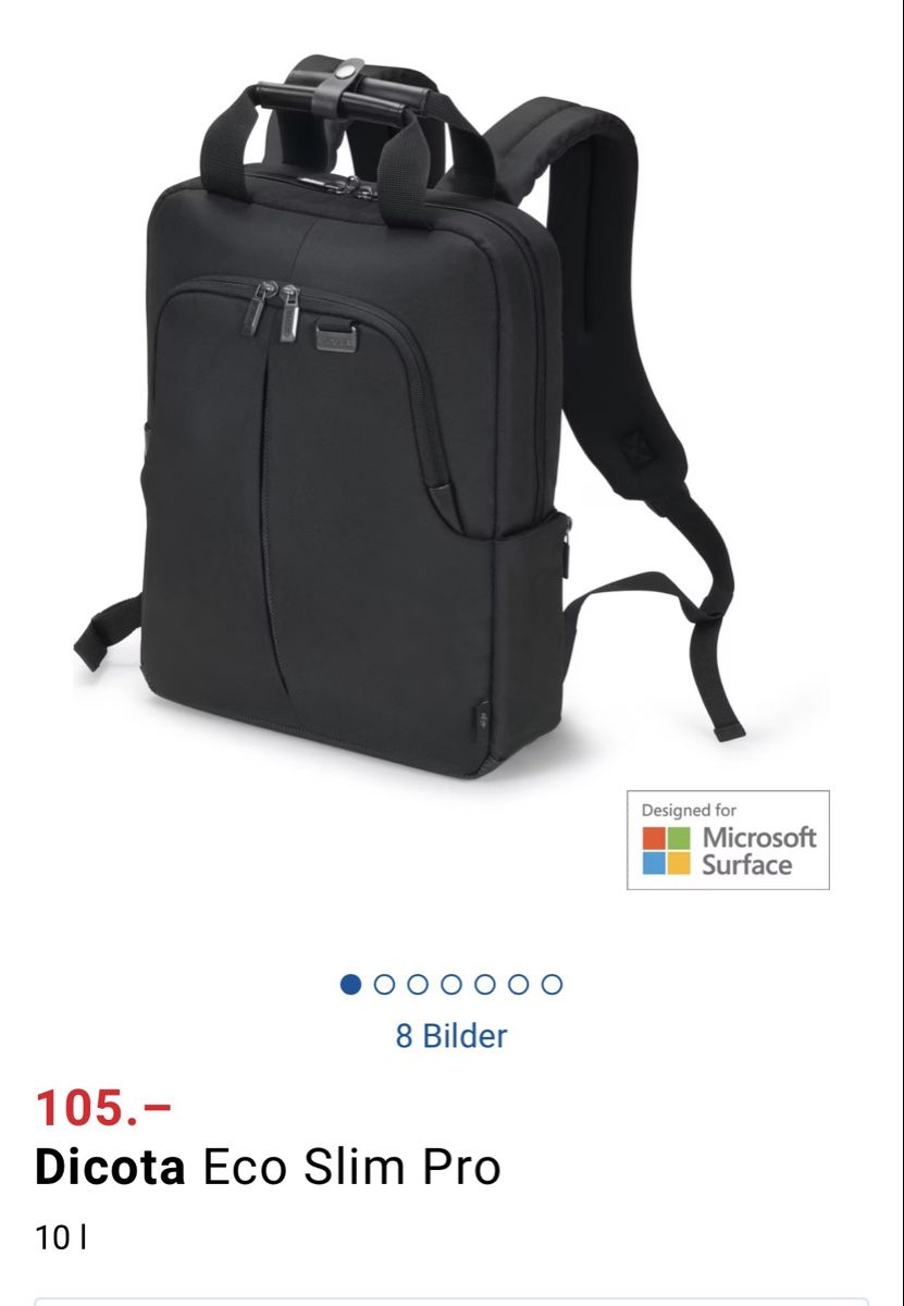 Zaini: Dicota Eco Slim Pro Rucksack, neuwertig, – Nuovo (secondo la descrizione) da Muttenz venduto da Tschulietta_105 5
