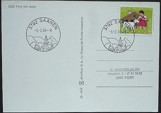 Cartoline postali: PORT mit Aare - Kies-Transport – Usato da Jona venduto da philajona 1