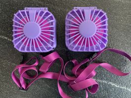 2x Mini Ventilatoren mit Akku/Ladekabel